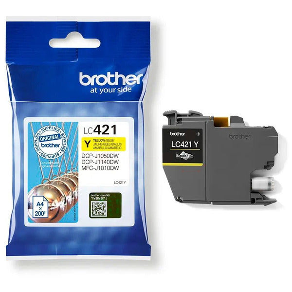 Original Brother LC-421Y Tintenpatrone gelb, 200 Seiten