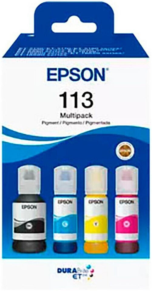 Original Epson C13T06B640 / 113 Tintenflasche MultiPack Bk,C,M,Y, Inhalt 1x127ml + 3x70ml