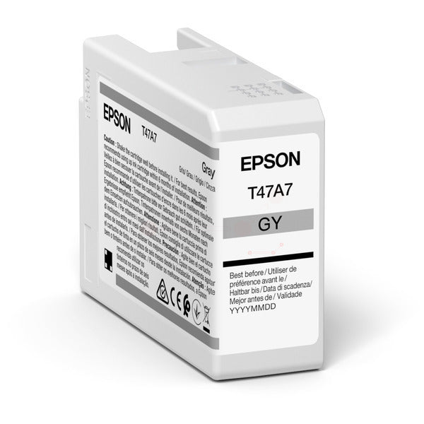 Original Epson C13T47A700 / T47A7 Tintenpatrone grau, Inhalt 50 ml