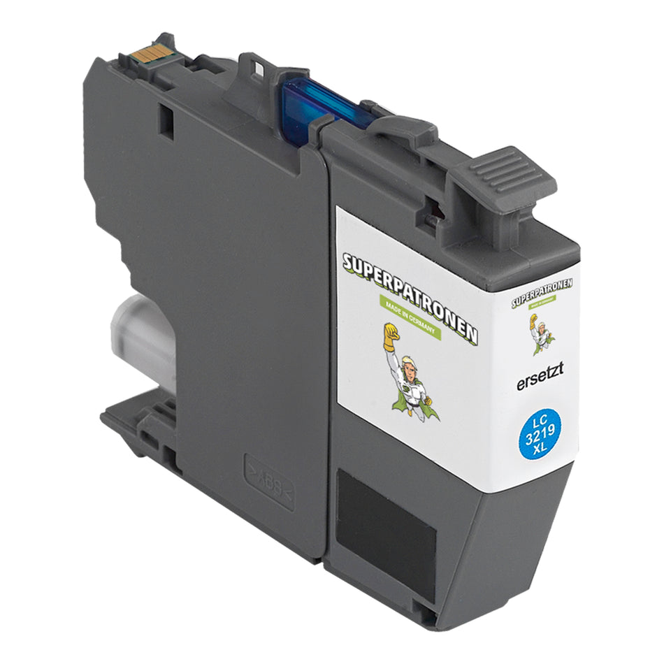 Kompatibel für Brother LC-3219XLC Tintenpatrone cyan, 1.500 Seiten, Inhalt 20 ml