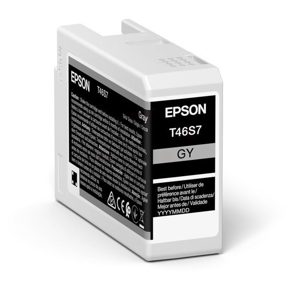 Original Epson C13T46S700 / T46S7 Tintenpatrone grau, Inhalt 25 ml