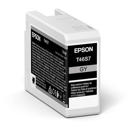 Original Epson C13T46S700 / T46S7 Tintenpatrone grau, Inhalt 25 ml