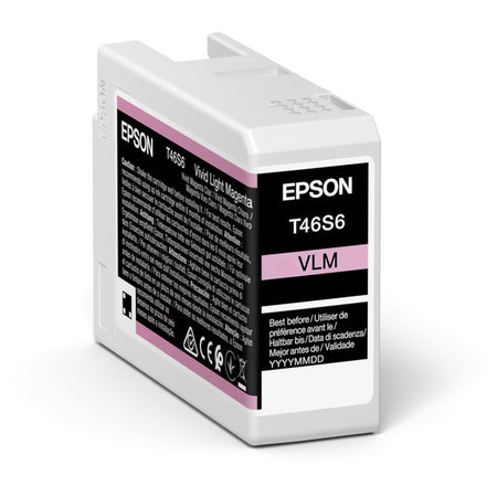Original Epson C13T46S600 / T46S6 Tintenpatrone magenta hell, Inhalt 25 ml