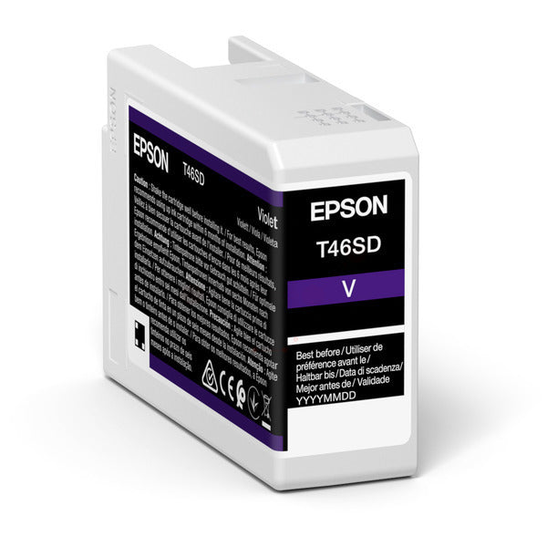 Original Epson C13T46SD00 / T46SD Tintenpatrone violett, Inhalt 25 ml