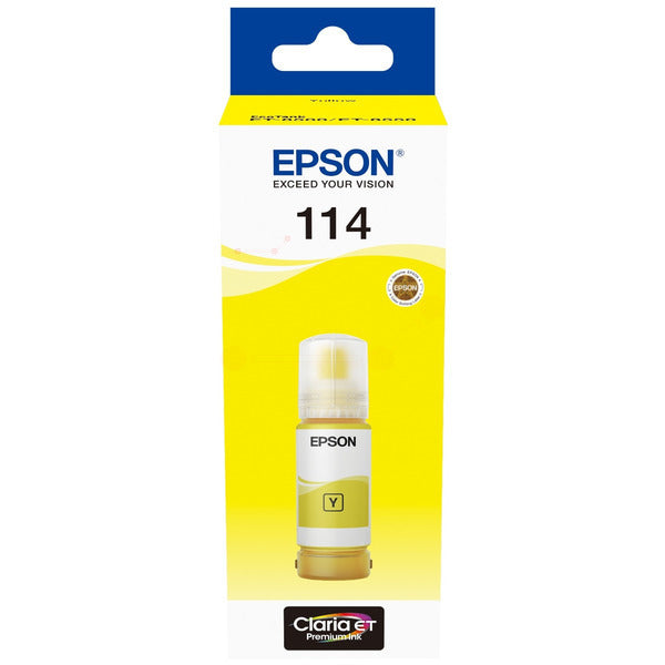 Original Epson C13T07B440 / 114 Tintenflasche gelb, 6.700 Seiten, Inhalt 70 ml