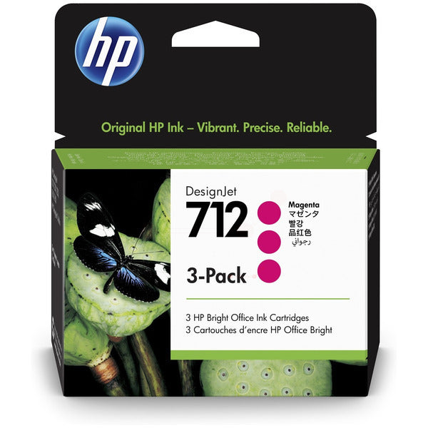 Original HP 3ED78A / 712 Tintenpatrone magenta MultiPack, Inhalt 29 ml, VE=3