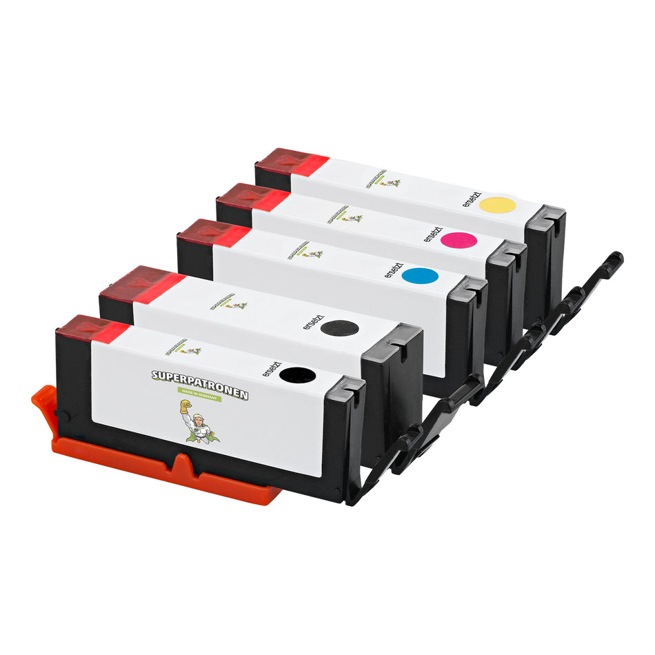 Kompatibel für Canon 1970C001 / PGI-580 PGBKXXL,1995C001 / CLI-581 CXXL,1996C001 / CLI-581 MXXL,1997C001 / CLI-581 YXXL,1998C001 / CLI-581 BKXXL Tintenpatrone MultiPack 2x Bk + 1x C,M,Y PGI-CLI, Inhalt VE=5