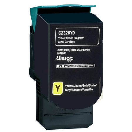 Original Lexmark C2320Y0 Toner-Kit gelb return program, 1.000 Seiten