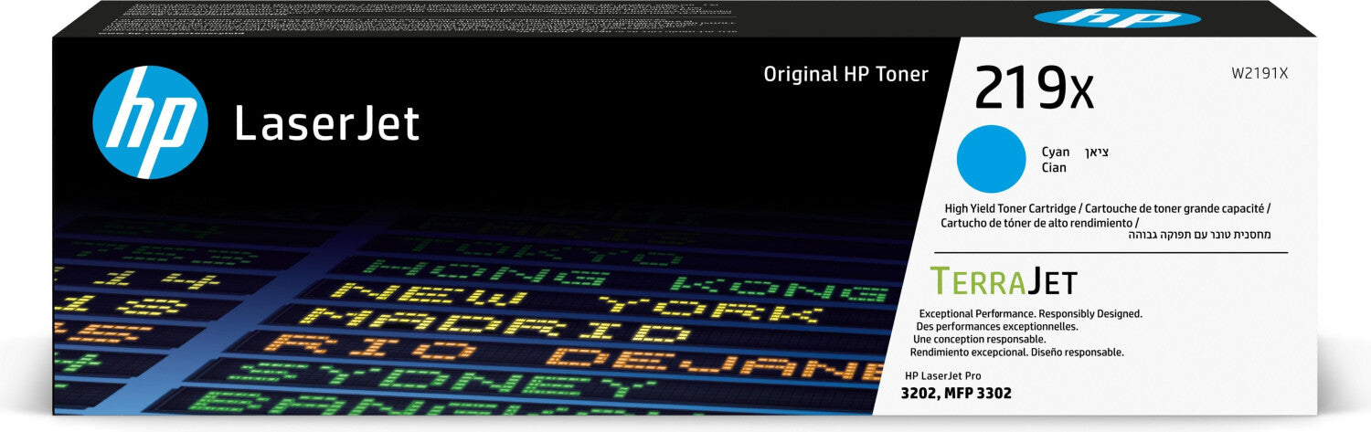 Original HP W2191X / 219X Tonerkartusche cyan High-Capacity, 2.500 Seiten