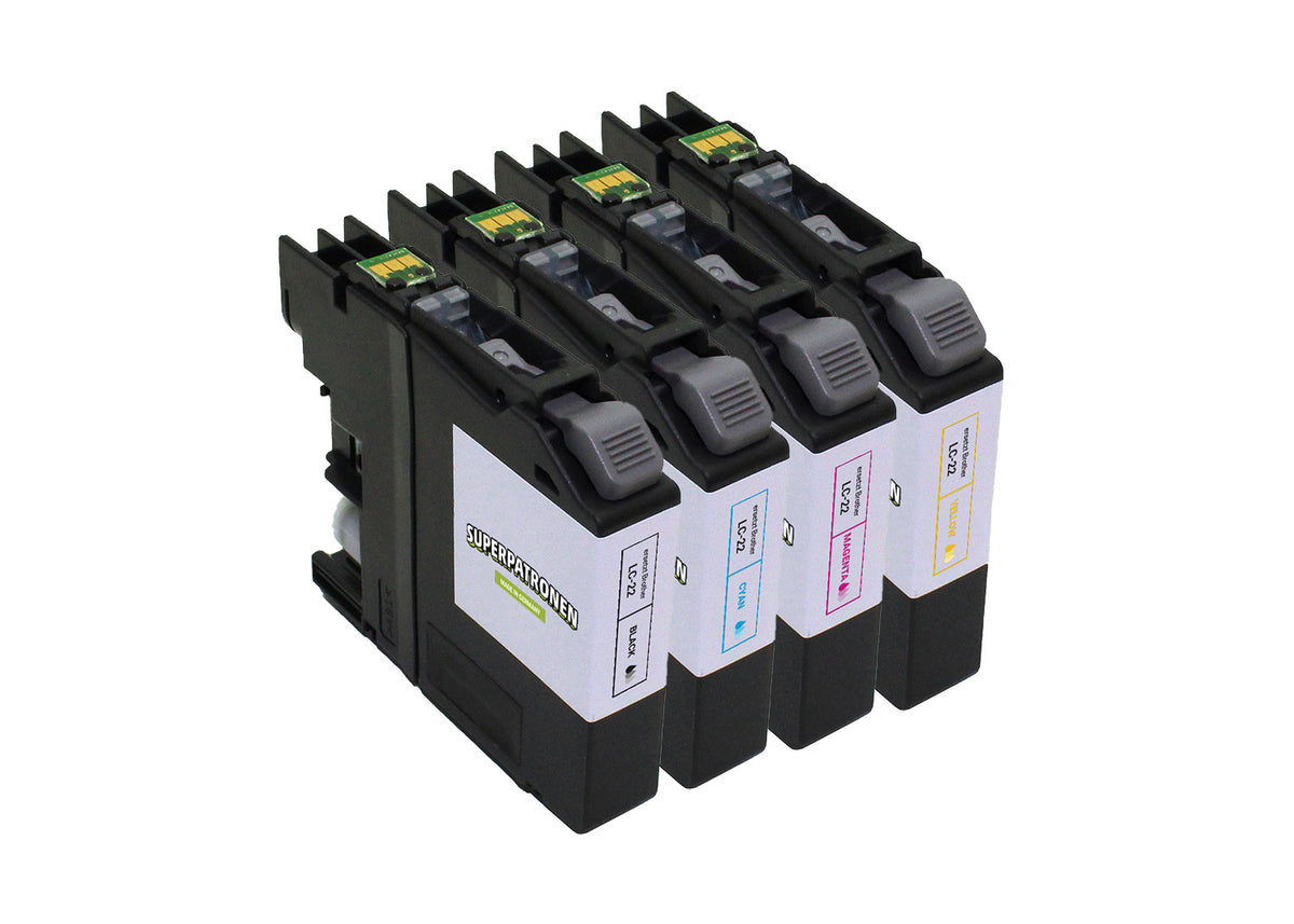 Kompatibel für Brother LC-22EBK,LC-22EC,LC-22EM,LC-22EY Tintenpatrone MultiPack Bk,C,M,Y, Inhalt 50ml + 3x14ml
