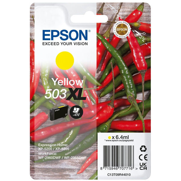 Original Epson C13T09R44010 / 503XL Tintenpatrone gelb High-Capacity, 470 Seiten, Inhalt 6,4 ml
