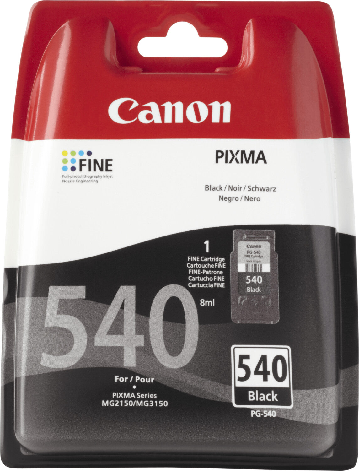 Original Canon 5225B001 / PG-540 Druckkopfpatrone schwarz pigmentiert, 180 Seiten, Inhalt 8 ml