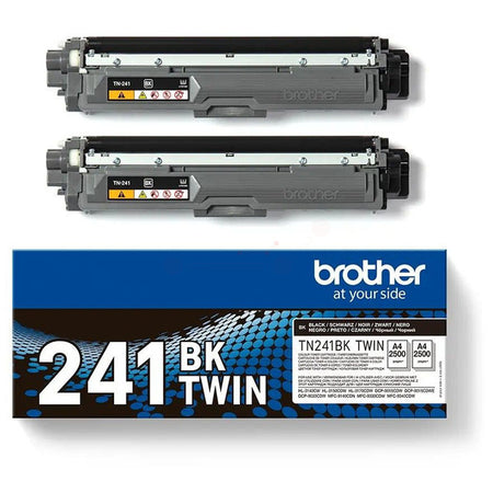 Original Brother TN-241BKTWIN Toner-Kit schwarz Doppelpack, 2.500 Seiten, Inhalt VE=2