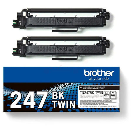 Original Brother TN-247BKTWIN Toner-Kit schwarz High-Capacity Doppelpack, 3.000 Seiten, Inhalt VE=2