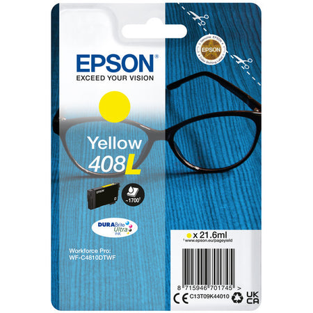 Original Epson C13T09K44010 / 408L Tintenpatrone gelb High-Capacity, 1.700 Seiten, Inhalt 21,6 ml