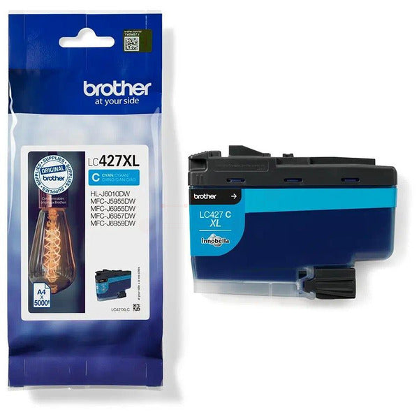 Original Brother LC-427XLC Tintenpatrone cyan High-Capacity, 5.000 Seiten