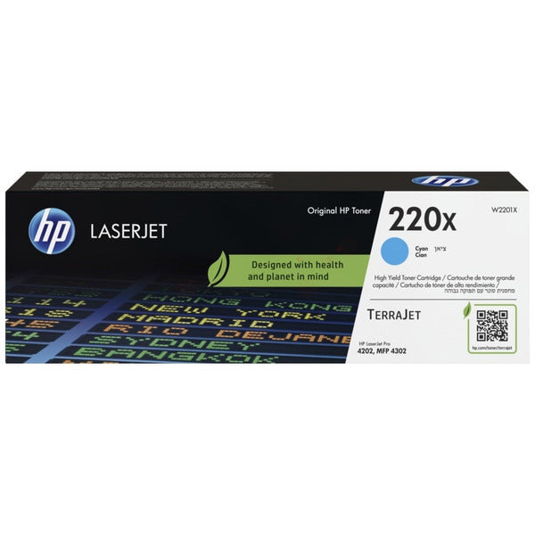 Original HP W2201X / 220X Tonerkartusche cyan High-Capacity, 5.500 Seiten