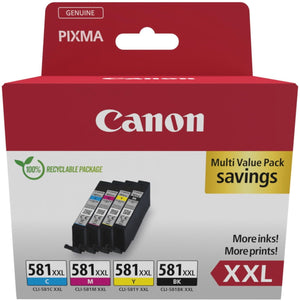 Original Canon CLI-581XXL Tintenpatrone 4er-Set Bk,C,M,Y