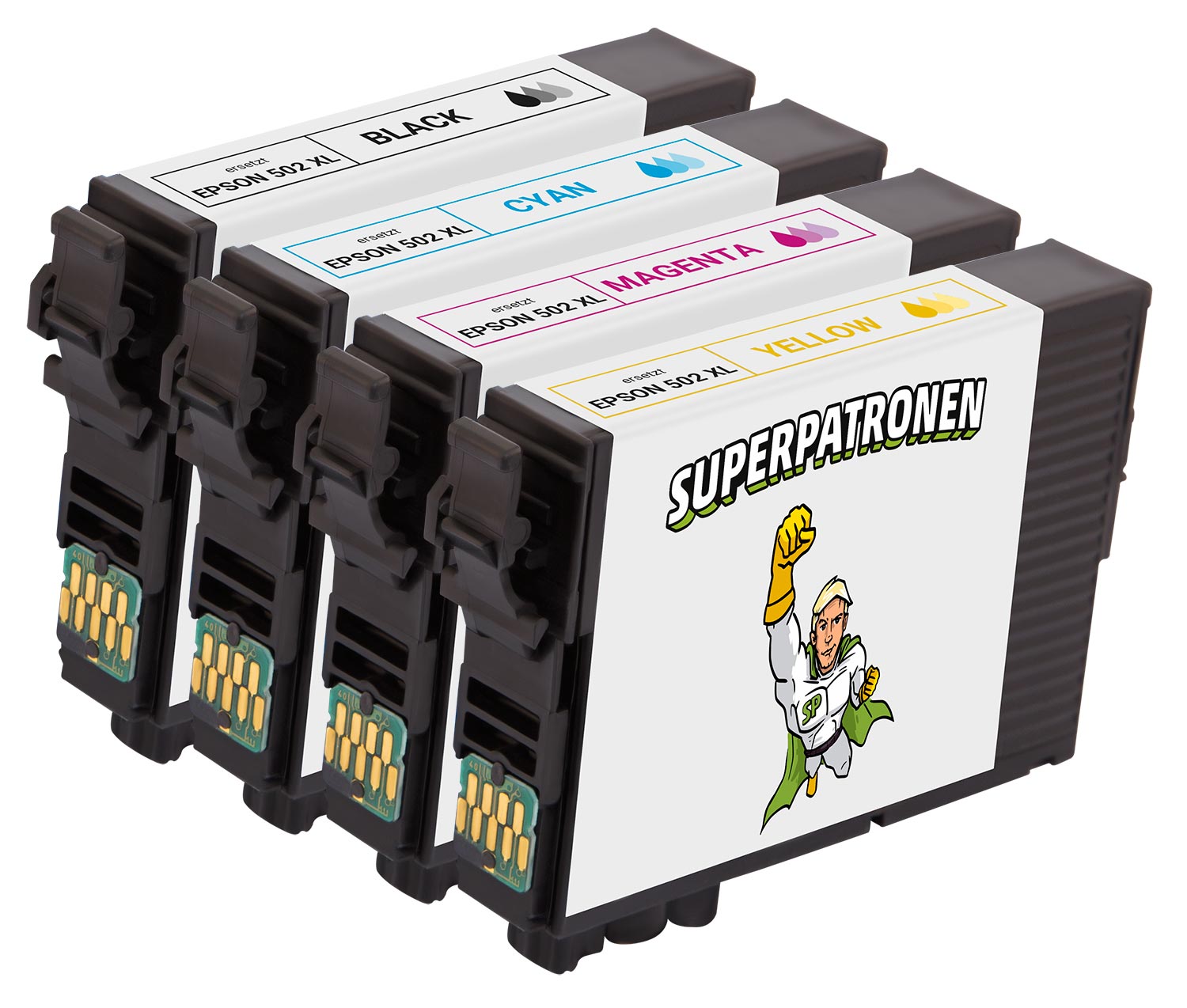 Kompatibel für Epson C13T02W64010 / 502XL Tintenpatrone MultiPack Bk,C,M,Y, Inhalt 550pg + 3x470pg