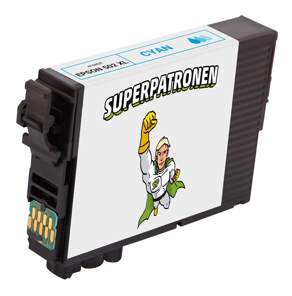 Kompatibel für Epson C13T02W24010 / 502XL Tintenpatrone cyan, 470 Seiten
