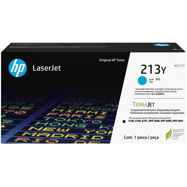 Original HP W2131Y / 213Y Tonerkartusche cyan extra High-Capacity, 12.000 Seiten