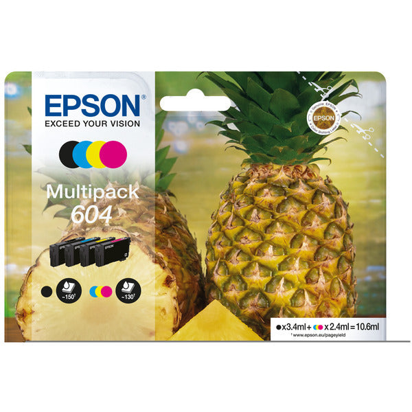 Original Epson C13T10G64010 / 604 Tintenpatrone MultiPack Bk,C,M,Y, Inhalt 150pg + 3x130pg