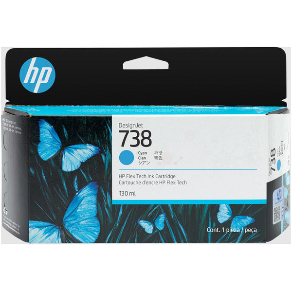 Original HP 498N5A / 738 Tintenpatrone cyan, Inhalt 130 ml