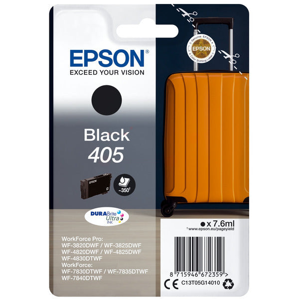Original Epson C13T05G14010 / 405 Tintenpatrone schwarz, 350 Seiten, Inhalt 7,6 ml