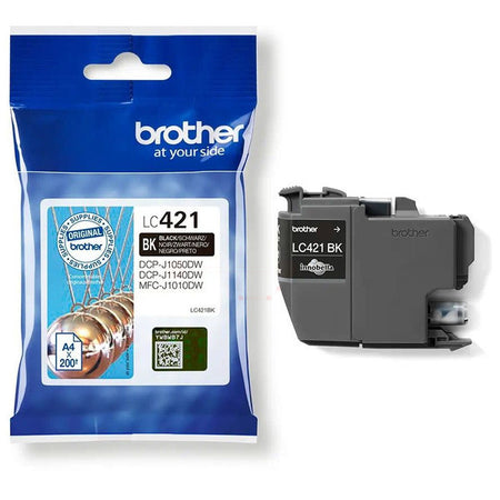 Original Brother LC-421BK Tintenpatrone schwarz, 200 Seiten