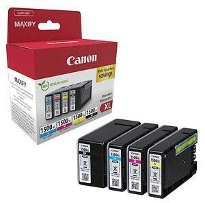 Original Canon 9182B010 / PGI-1500 XLCMYBK Tintenpatrone MultiPack Bk,C,M,Y, Inhalt 34ml + 3x12ml