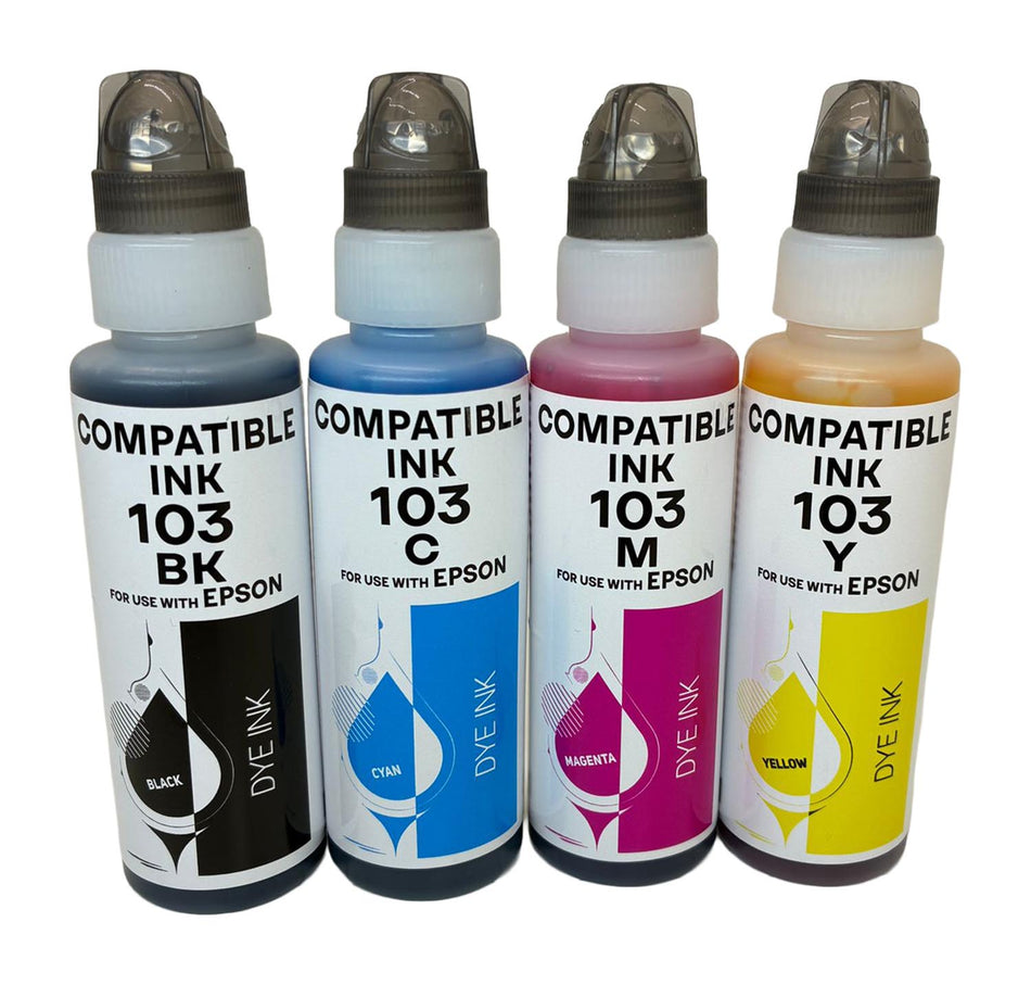 Kompatibel für Epson C13T00S64A / 103 Tintenflasche MultiPack Bk,C,M,Y, Inhalt 280 ml, VE=4
