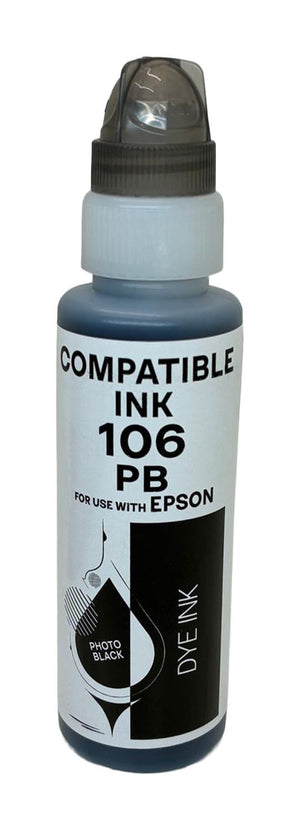 Refill Epson 106 C13T00R140 Tintenflasche schwarz foto · Inhalt 70 ml