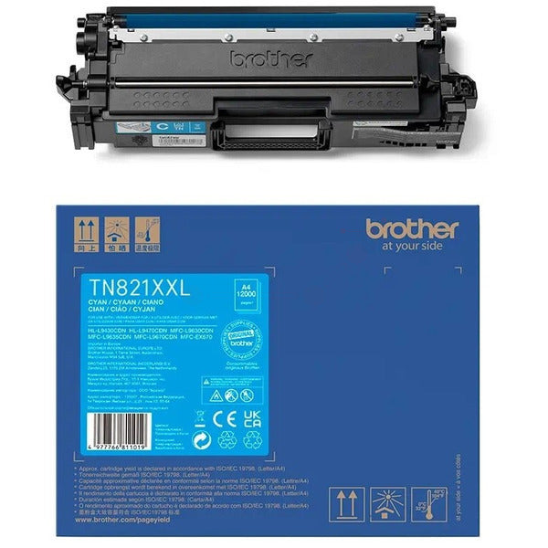 Original Brother TN-821XXLC Toner-Kit cyan High-Capacity, 12.000 Seiten