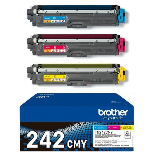 Original Brother TN-242CMY Toner MultiPack C,M,Y, 1.400 Seiten, Inhalt VE=3