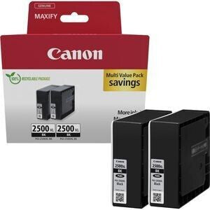 Original Canon 9254B011 / PGI-2500 XLBK Tintenpatrone schwarz Doppelpack, 2.500 Seiten, Inhalt 70,9 ml, VE=2