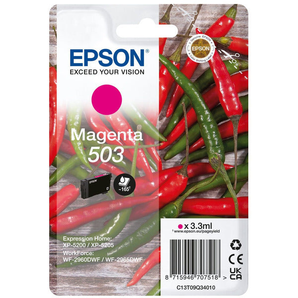 Original Epson C13T09Q34010 / 503 Tintenpatrone magenta, 165 Seiten, Inhalt 3,3 ml