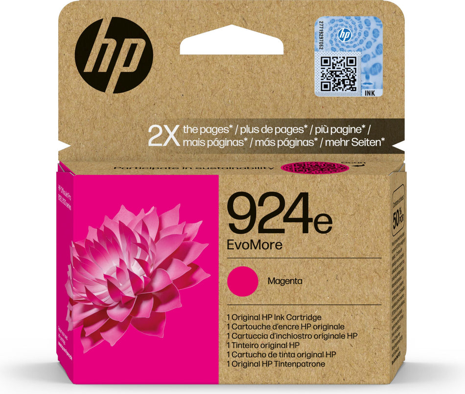 Original HP 4K0U8NE / 924E Tintenpatrone magenta EvoMore, 800 Seiten