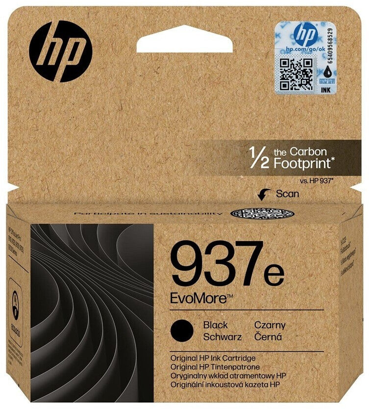 Original HP 4S6W9NE / 937E Druckkopfpatrone schwarz Evomore, 2.500 Seiten