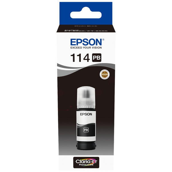 Original Epson C13T07B140 / 114 Tintenflasche schwarz foto, 6.700 Seiten, Inhalt 70 ml