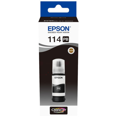 Original Epson C13T07B140 / 114 Tintenflasche schwarz foto, 6.700 Seiten, Inhalt 70 ml