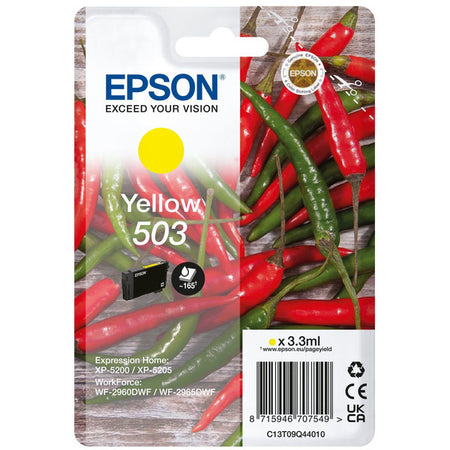 Original Epson C13T09Q44010 / 503 Tintenpatrone gelb, 165 Seiten, Inhalt 3,3 ml