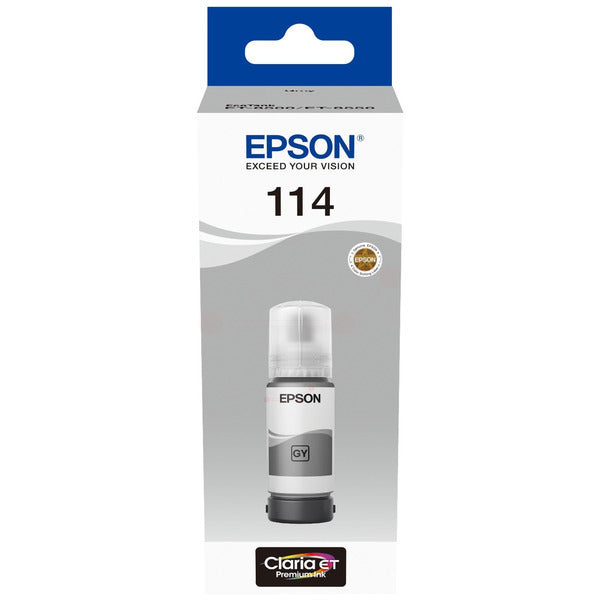 Original Epson C13T07B540 / 114 Tintenflasche grau, 6.700 Seiten, Inhalt 70 ml