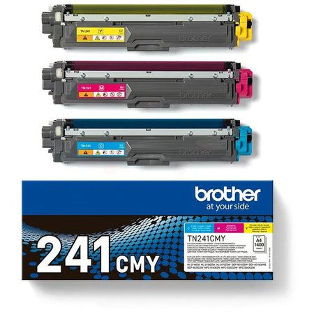 Original Brother TN-241CMY Toner MultiPack C,M,Y, 1.400 Seiten, Inhalt VE=3