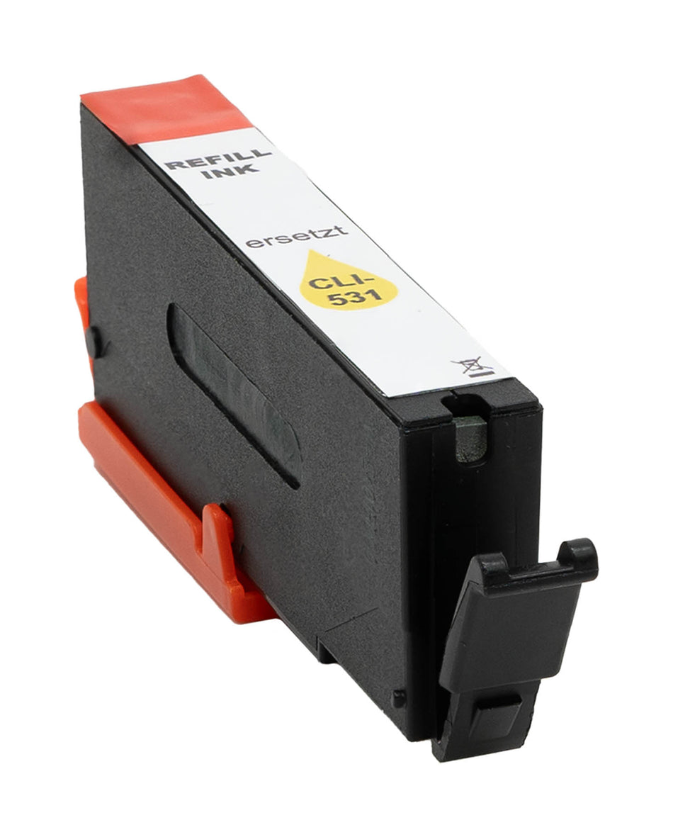 Kompatibel für Canon 6121C001 / CLI-531 Y Tintenpatrone gelb, 515 Seiten