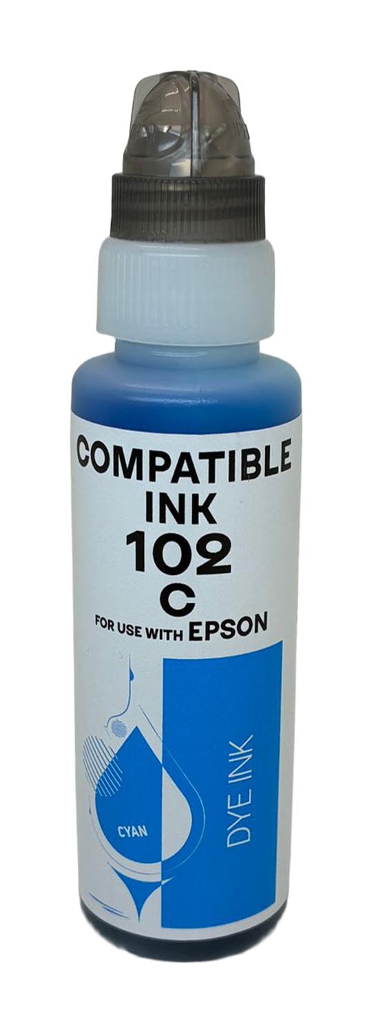 Kompatibel für Epson C13T03R240 / 102 Tintenflasche cyan, Inhalt 70 ml