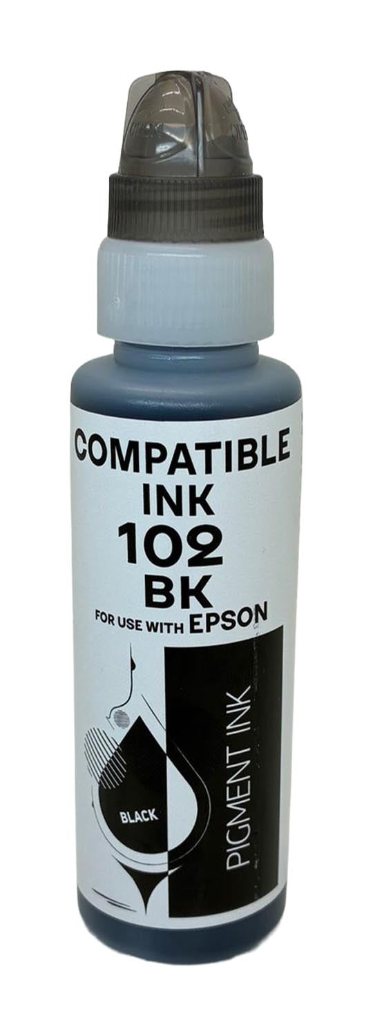 Kompatibel für Epson C13T03R140 / 102 Tintenflasche schwarz, Inhalt 100 ml