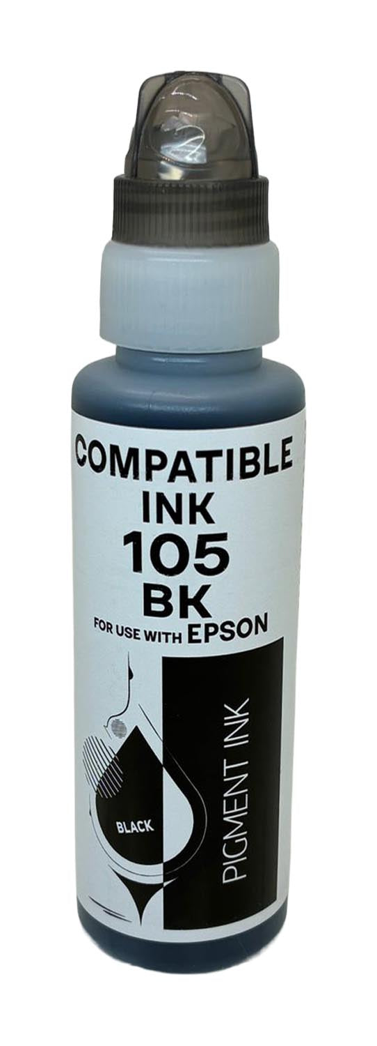 Kompatibel für Epson C13T00Q140 / 105 Tintenflasche schwarz, Inhalt 100 ml