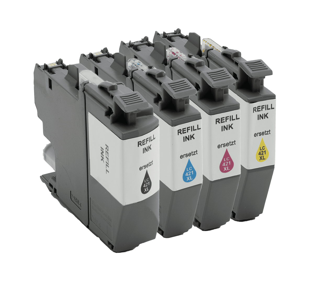Kompatibel für Brother LC-421XLVAL Tintenpatrone MultiPack Bk,C,M,Y, 500 Seiten, Inhalt VE=4