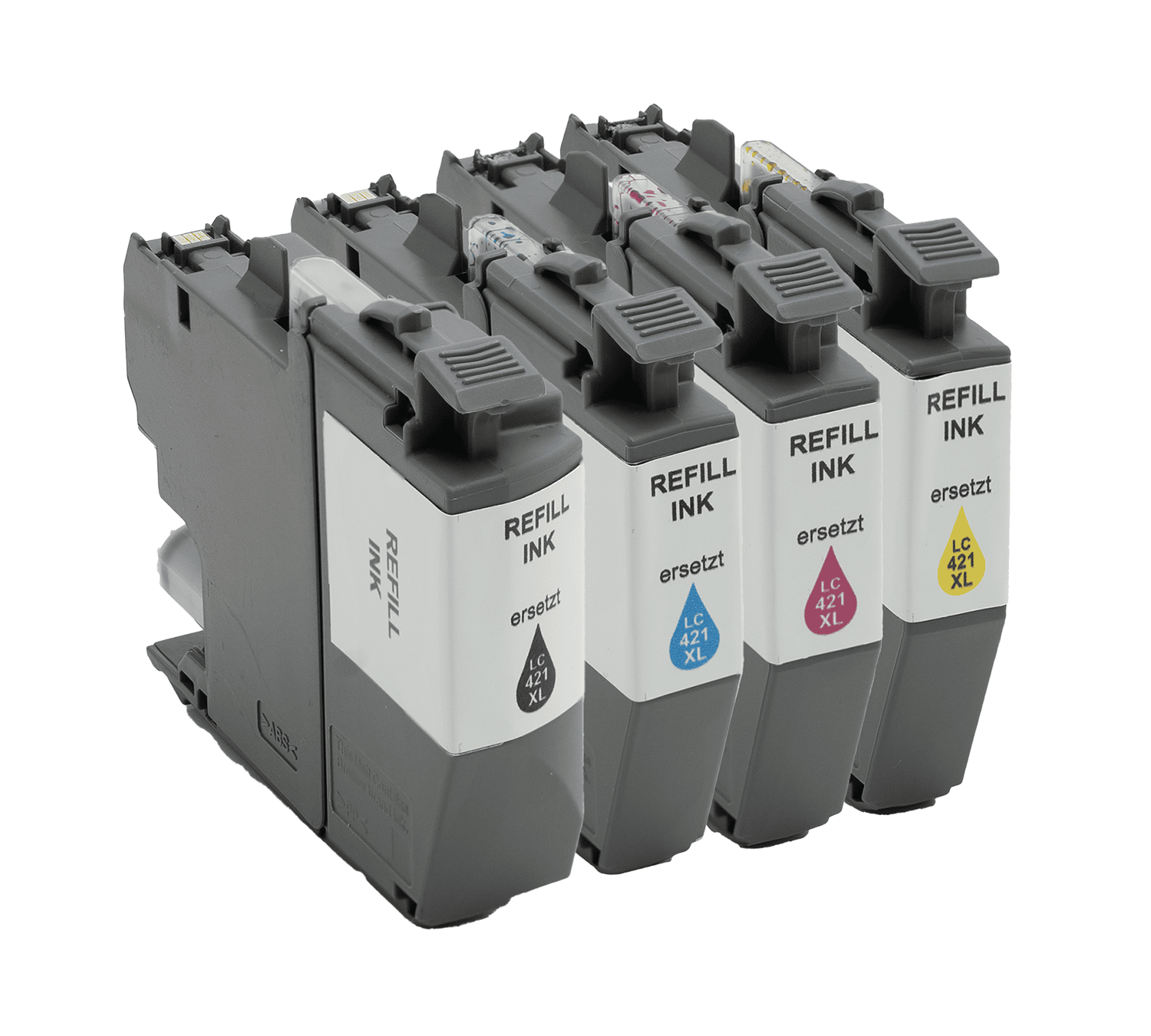 Kompatibel für Brother LC-421XLVAL Tintenpatrone MultiPack Bk,C,M,Y, 500 Seiten, Inhalt VE=4