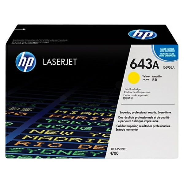 Original HP Q5952A / 643A Tonerkartusche gelb, 10.000 Seiten